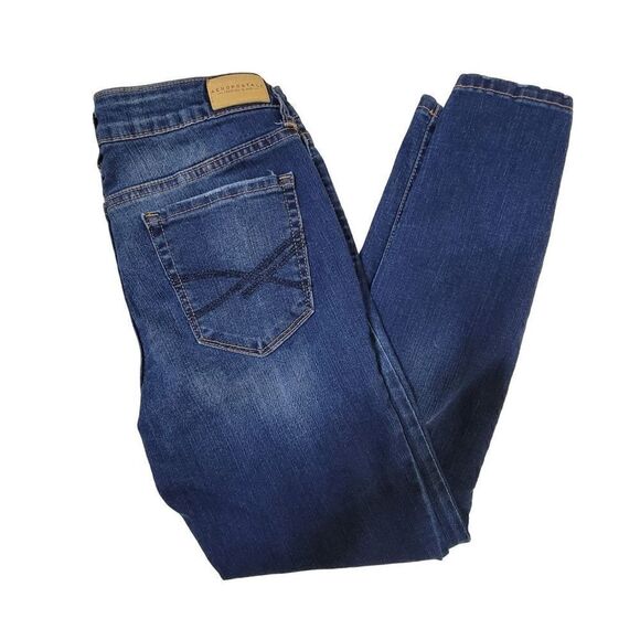 Aeropostale Distressed 5 Pocket Jeggings Blue Jeans 4 Short - Picture 3 of 10